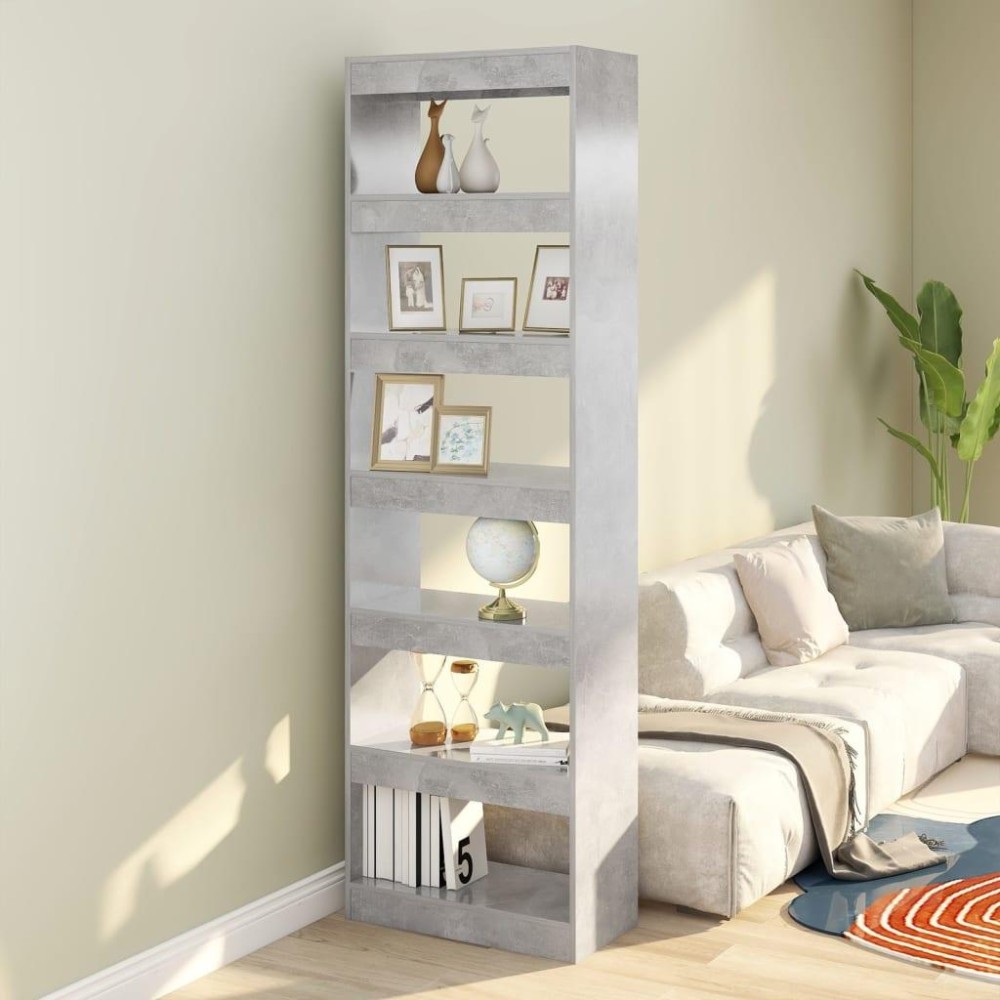 Vidaxl Book Cabinet/Room Divider Concrete Gray 23.6X11.8X78