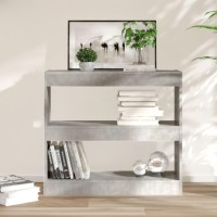 Vidaxl Book Cabinet/Room Divider Concrete Gray 31.5X11.8X28.3