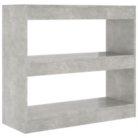 Vidaxl Book Cabinet/Room Divider Concrete Gray 31.5X11.8X28.3