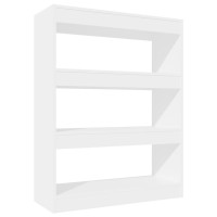 Vidaxl Book Cabinet/Room Divider High Gloss White 31.5X11.8X40.6 Engineered Wood
