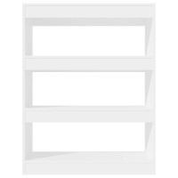 Vidaxl Book Cabinet/Room Divider High Gloss White 31.5X11.8X40.6 Engineered Wood