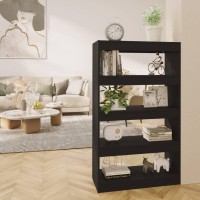 Vidaxl Book Cabinet/Room Divider Black 31.5X11.8X53.1 Engineered Wood