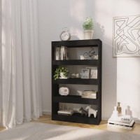 Vidaxl Book Cabinet/Room Divider Black 31.5X11.8X53.1 Engineered Wood