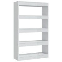 Vidaxl Book Cabinet/Room Divider High Gloss White 31.5X11.8X53.1 Engineered Wood