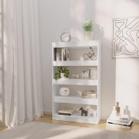 Vidaxl Book Cabinet/Room Divider High Gloss White 31.5X11.8X53.1 Engineered Wood