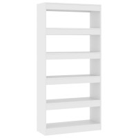 Vidaxl Book Cabinet/Room Divider White 31.5X11.8X65.4 Engineered Wood