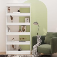 Vidaxl Book Cabinet/Room Divider White 31.5X11.8X65.4 Engineered Wood