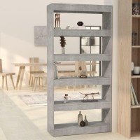 Vidaxl Book Cabinet/Room Divider Concrete Gray 31.5X11.8X65.4 Engineered Wood