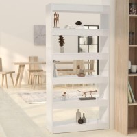 Vidaxl Book Cabinet/Room Divider High Gloss White 31.5X11.8X65.4 Engineered Wood
