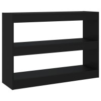 Vidaxl Book Cabinetroom Divider Black 39.4X11.8X28.3