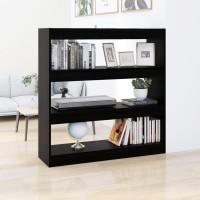 Vidaxl Book Cabinet/Room Divider Black 39.4X11.8X40.6