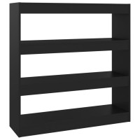 Vidaxl Book Cabinet/Room Divider Black 39.4X11.8X40.6
