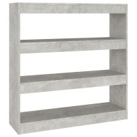Vidaxl Book Cabinet/Room Divider Concrete Gray 39.4X11.8X40.6