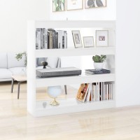 Vidaxl Book Cabinet/Room Divider High Gloss White 39.4X11.8X40.6