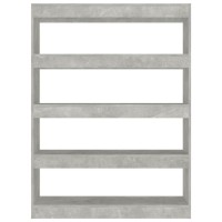 Vidaxl Book Cabinet/Room Divider Concrete Gray 39.4X11.8X53.1