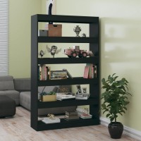 Vidaxl Book Cabinet/Room Divider Black 39.4X11.8X65.4