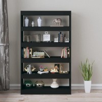 Vidaxl Book Cabinet/Room Divider Black 39.4X11.8X65.4