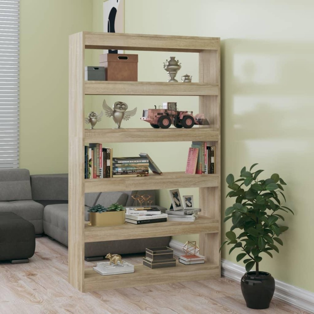Vidaxl Book Cabinet/Room Divider Sonoma Oak 39.4X11.8X65.4