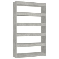 Vidaxl Book Cabinet/Room Divider Concrete Gray 39.4X11.8X65.4