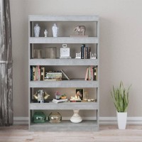 Vidaxl Book Cabinet/Room Divider Concrete Gray 39.4X11.8X65.4