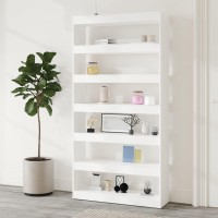 Vidaxl Book Cabinet/Room Divider White 39.4X11.8X78 Engineered Wood