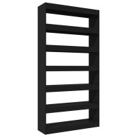 Vidaxl Book Cabinet/Room Divider Black 39.4X11.8X78 Engineered Wood