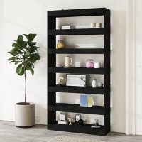 Vidaxl Book Cabinet/Room Divider Black 39.4X11.8X78 Engineered Wood