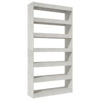 Vidaxl Book Cabinet/Room Divider Concrete Gray 39.4X11.8X78 Engineered Wood