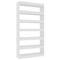Vidaxl Book Cabinet/Room Divider High Gloss White 39.4X11.8X78 Engineered Wood