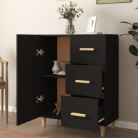 Vidaxl Sideboard Black 27.4X13.4X35.4 Engineered Wood