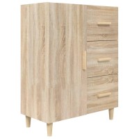 Vidaxl Sideboard Sonoma Oak 27.4X13.4X35.4 Engineered Wood
