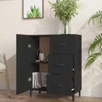 Vidaxl Sideboard Black 27.4X13.4X35.4 Engineered Wood