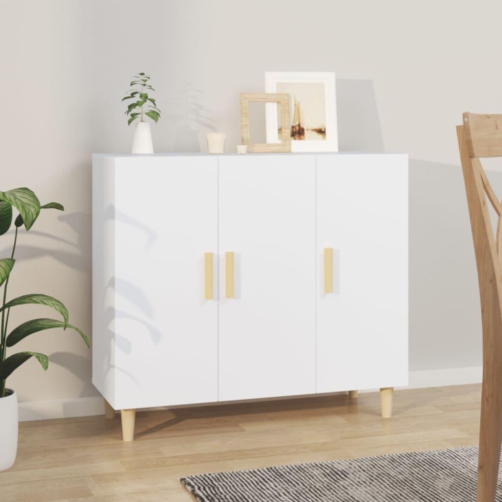 Vidaxl Sideboard White 35.4X13.4X31.5 Engineered Wood