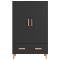 Vidaxl Highboard Black 27.6X12.2X45.3 Engineered Wood