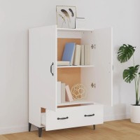 Vidaxl Highboard White 27.6X12.2X45.3 Engineered Wood