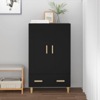 Vidaxl Highboard Black 27.6X12.2X45.3 Engineered Wood