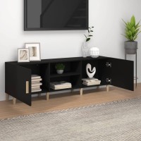 Vidaxl Tv Stand Black 59.1X11.8X19.7 Engineered Wood