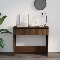 Vidaxl Console Table Brown Oak 35X16.1X30.1 Engineered Wood