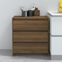 Vidaxl Sideboard Brown Oak 27.6X16.1X29.5 Engineered Wood