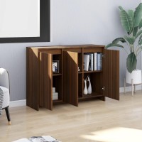 Vidaxl Sideboard Brown Oak 40.2X13X29.5 Engineered Wood