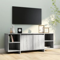 Vidaxl Tv Cabinet Gray Sonoma 51.2X13.8X19.7 Engineered Wood