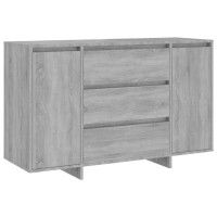 Vidaxl Sideboard With 3 Drawers Gray Sonoma 47.2X16.1X29.5 Engineered Wood