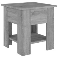 Vidaxl Coffee Table Gray Sonoma 15.7X15.7X16.5 Engineered Wood