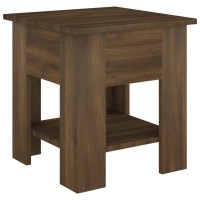 Vidaxl Coffee Table Brown Oak 15.7X15.7X16.5 Engineered Wood