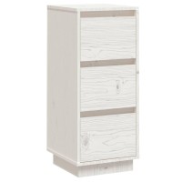 Vidaxl Sideboard White 12.6X13.4X29.5 Solid Wood Pine