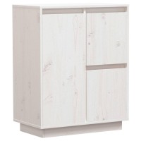 Vidaxl Sideboard White 23.6X13.4X29.5 Solid Wood Pine