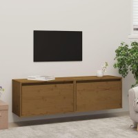Vidaxl Wall Cabinets 2 Pcs Honey Brown 23.6X11.8X13.8 Solid Pinewood