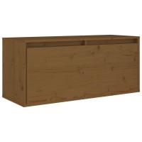 Vidaxl Wall Cabinet Honey Brown 31.5X11.8X13.8 Solid Wood Pine
