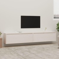 Vidaxl Wall Cabinets 2Pcs White 39.4X11.8X13.8 Solid Wood Pine