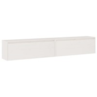 Vidaxl Wall Cabinets 2Pcs White 39.4X11.8X13.8 Solid Wood Pine